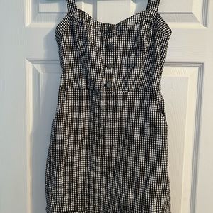 Hollis red black and white checkered romper